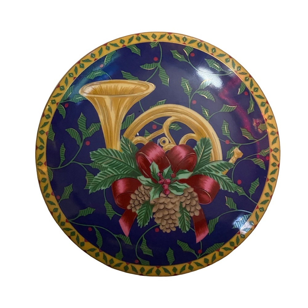 Mikasa Holiday Music French Horn‎ Christmas Trinket Dish w/ Lid….New Open Box